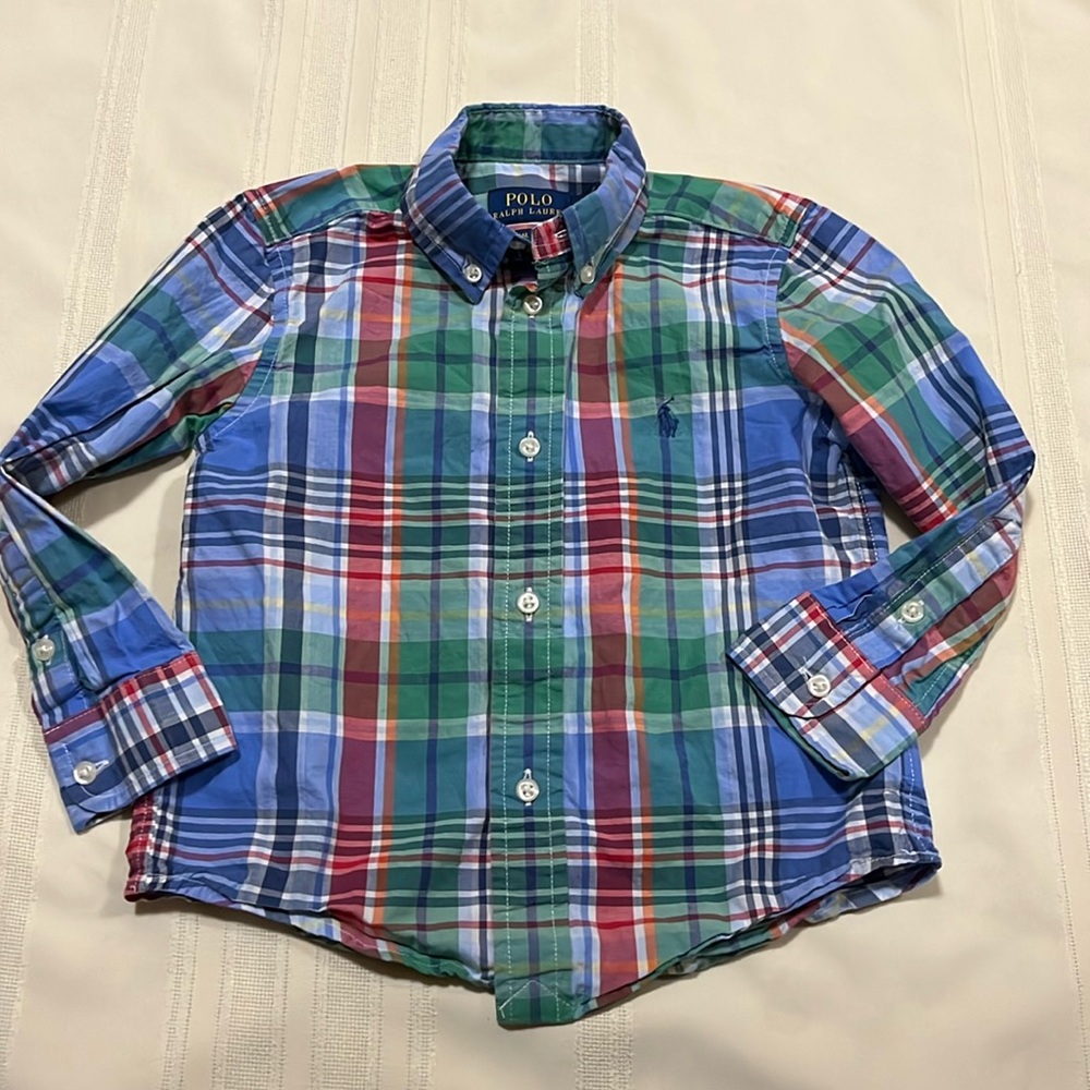 Ralph Lauren Polo plaid button down Sz 3t EUC bundle to save